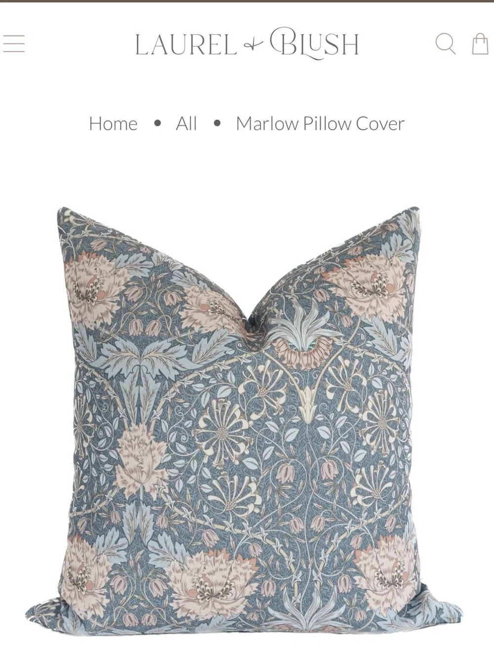 NEW Set of 2 Laurel + Blush 18” Marlow Pillow Covers